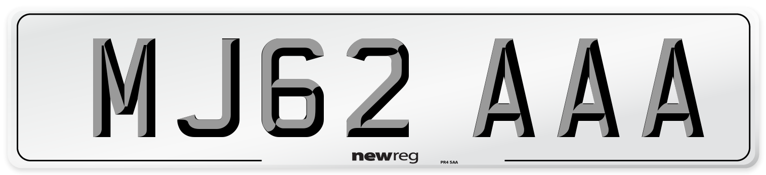 MJ62 AAA Number Plate from New Reg